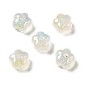 UV Plating Rainbow Iridescent Acrylic Beads