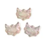 Electroplate Transparent Glass Connector Charms