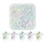 70Pcs 7 Colors Baking Paint Transparent Glass Beads Strands