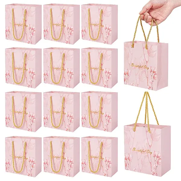 Paper Jewelry Pouches Handle Bags