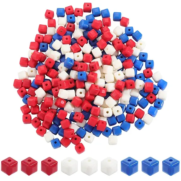 300Pcs 3 Colors Opaque Acrylic Beads