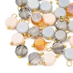 30Pcs Electroplate Glass Pendants