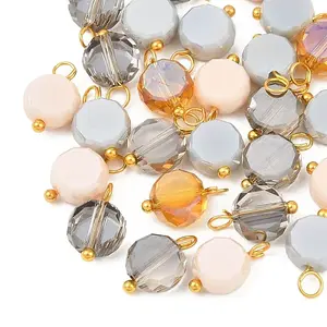 30Pcs Electroplate Glass Pendants