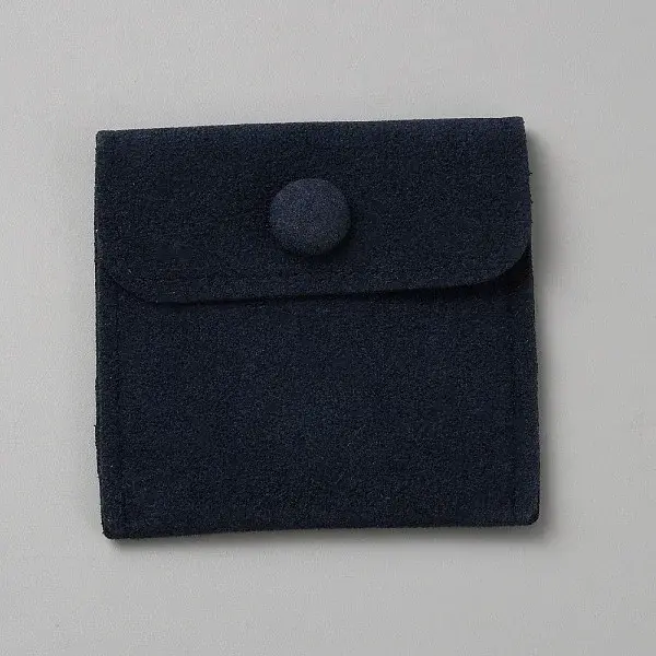 Square Velvet Jewelry Box with Snap Button