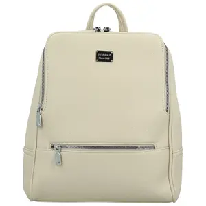 Univerzální dámský koženkový batoh Gia new, krémový