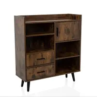 MID.YOU KOMODA, hnědá, černá, 80/90/30 cm