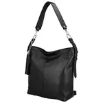 Dámská kožená kabelka do ruky černá - Delami Vera Pelle Ameli