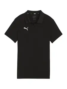 PUMA Funkčné tričko 'TeamGoal'  čierna / biela