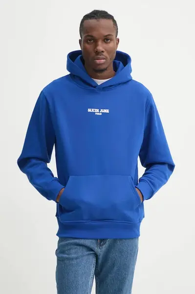 Mikina Sixth June pánská, modrá barva, s kapucí