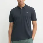 Bavlněné polo tričko HUGO modrá barva