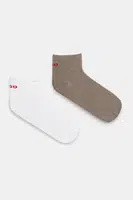 Ponožky HUGO 2-pack pánské, béžová barva, 50516396