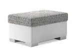 Sivo-biely taburet RELTO s úložným priestorom 85x55 cm