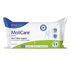 MOLICARE Skin Vlhčené ubrousky 3 v 1 30 kusů