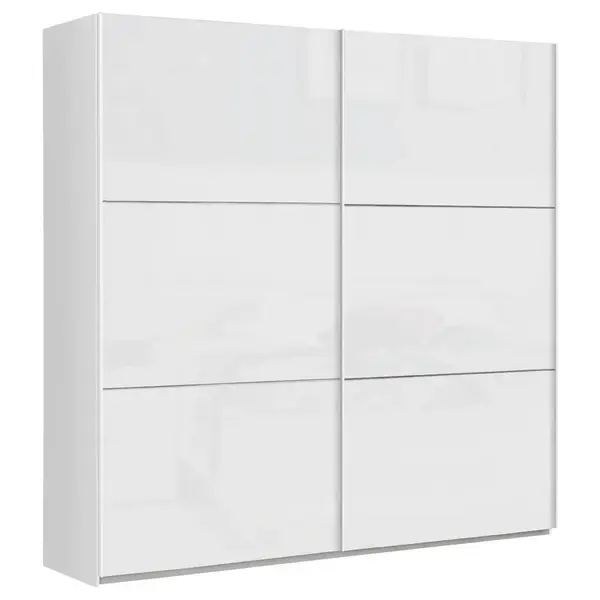 home24 SKŘÍŇ S POSUVNÝMI DVEŘMI, bílá, vysoce lesklá bílá, 200,1/209,7/61,2 cm