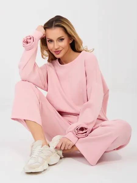 Růžová tepláková souprava