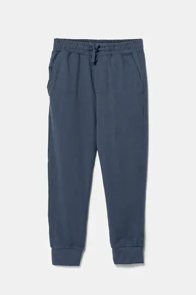 Dětské tepláky Abercrombie & Fitch tmavomodrá barva, hladké, KI234-4055