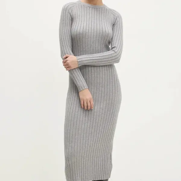 Šaty Answear.LAB šedá barva, midi