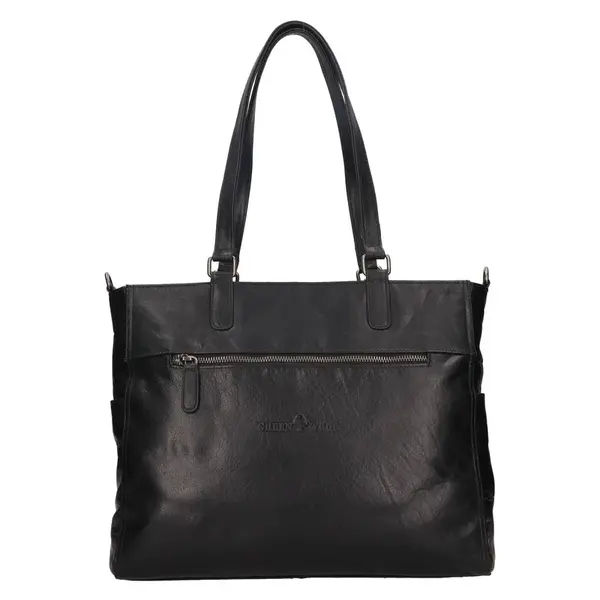 Dámská kožená kabelka přes rameno Greenwood Mila - černá