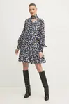 Šaty DIANE VON FURSTENBERG černá barva, mini, DVFDL4S045