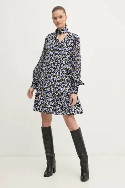 Šaty DIANE VON FURSTENBERG černá barva, mini, DVFDL4S045