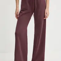 Tepláky Abercrombie & Fitch fialová barva, hladké, KI147-4069