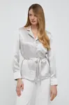 Košile Max Mara Leisure dámská, šedá barva, regular, s klasickým límcem, 2416111048600