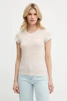 Bavlněné tričko G-Star Stripe eyben slim v t 2.0