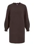 VILA Pletené šaty 'VINikolina'  tmavohnedá