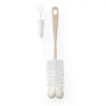 BABYONO Kartáč na kojenecké lahve s mini kartáčkem Beige