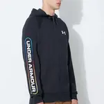 Mikina Under Armour pánská, černá barva, s kapucí, hladká, 1361603