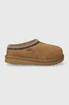 Dětské semišové papuče UGG T TASMAN II béžová barva, 1019066T
