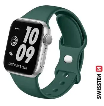 Swissten řemínek pro Apple Watch silikonový 38 / 40 / 41 mm, zelená