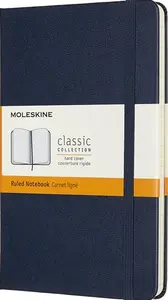 Zápisník Moleskine - tvrdé desky, M, linkovaný - modrý