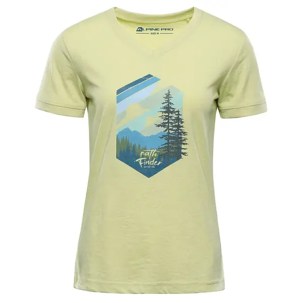 Dámské triko z nemačkavého materiálu alpine pro nogera zelená l