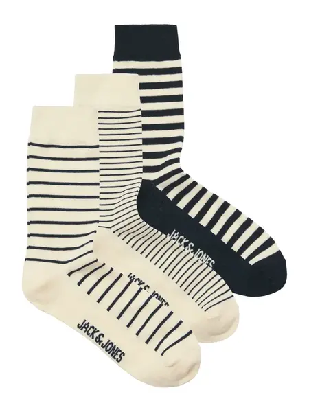 JACK & JONES Ponožky 'JACGALE'  svetlobéžová / čierna