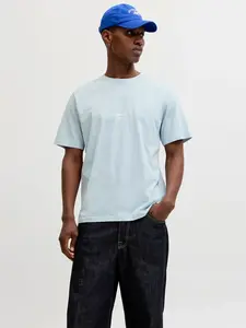 JACK & JONES Tričko 'JJESoho'  svetlomodrá / biela