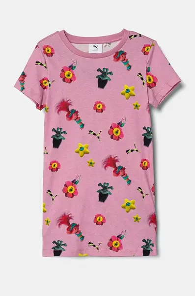 Dětské bavlněné tričko Puma X TROLLS Elongated Tee