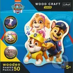 Trefl Drevené puzzle Junior 50 - Veselá Labková Patrola / Viacom PAW Patrol Mix 70% - puzzle z kategorie Maxi dílky