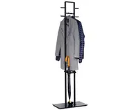 stojací vešiak na šaty a dáždnik Amber, čierny%