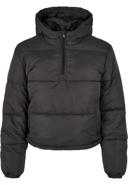 Women's Puffer Pull Over Black Jacket