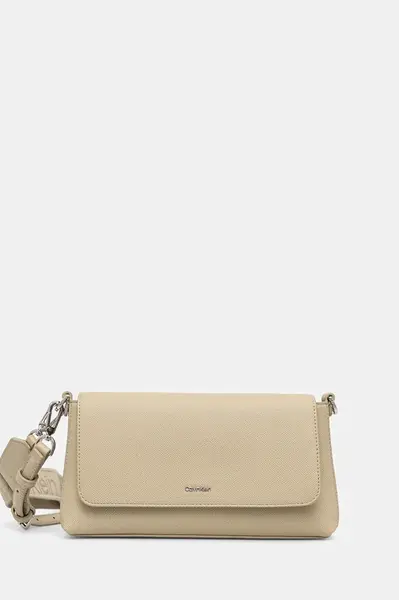 Kabelka Calvin Klein béžová barva, K60K612805