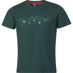 KILPI SPACER Pánské bavlněné tričko, tmavě zelená, velikost