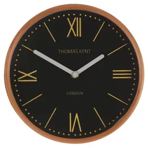 NÁSTĚNNÉ HODINY černá, barvy zlata 22 cm