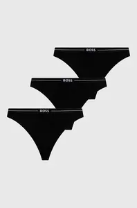 BOSS tanga dámské bavlněné s elastanem 3P THONG 3-pack