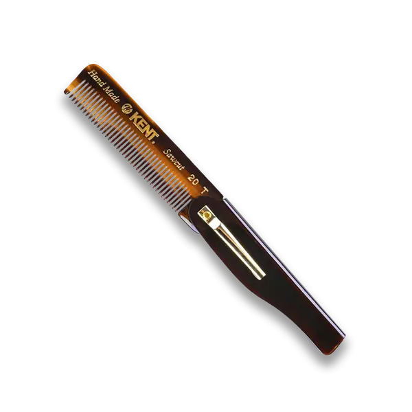 Ručne vyrobený 167 mm skladací vreckový hrebeň s klipom Kent