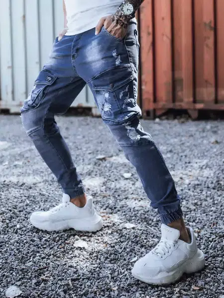 Pánské kalhoty modré Dstreet