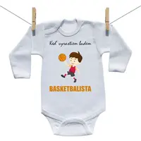 Boodyy Body s dlhým rukávom Keď vyrastiem budem basketbalista 68 (3-6 mesiacov)