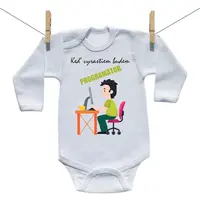 Boodyy Body s dlhým rukávom Keď vyrastiem budem programátor 68 (3-6 mesiacov)