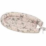 YOSOY Hniezdo pre bábätko zo 100% bambusu, 30x65 cm, FLOWERS ON THE BEIGE 01HNIEZDOBAMBOO