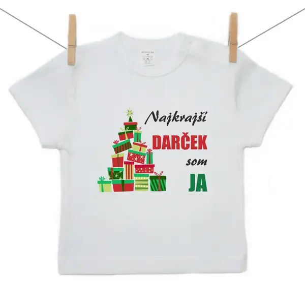 Boodyy Tričko s krátkym rukávom Najkrajší darček som ja 80 (9-12 mesiacov)